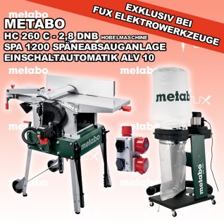 Metabo  HC 260 C - 2,8 DNB Hobelmaschine & SPA 1200 W & ALV 10