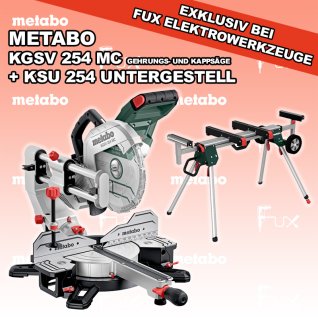 Metabo KGSV 254 MC Gehrungs- und Kappsäge + KSU 251 Kappsägen-Untergestell