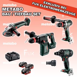 Metabo Bau / Tiefbau Set  6 