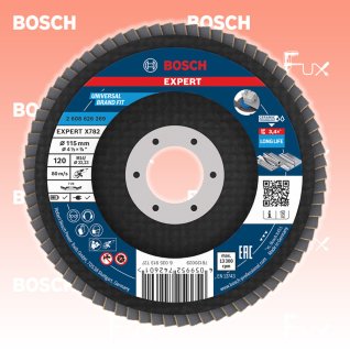 Bosch Expert Fächerschleifscheibe X782, ⌀ 115 mm, Korn 120