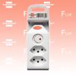 cleverLINE Abzweigstecker 2-fach weiss mit Schalter, drehbar bis 300°
